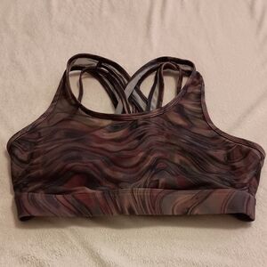 Fabletics Faye High Impact Sports Bra Chrome Wave Size X-Small